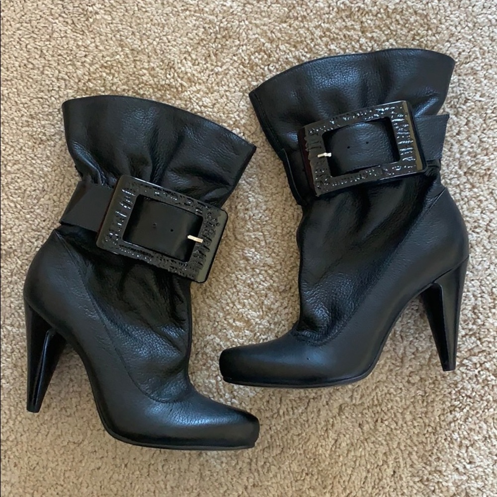 Bakers Jezebel Black Leather Ankle Boots